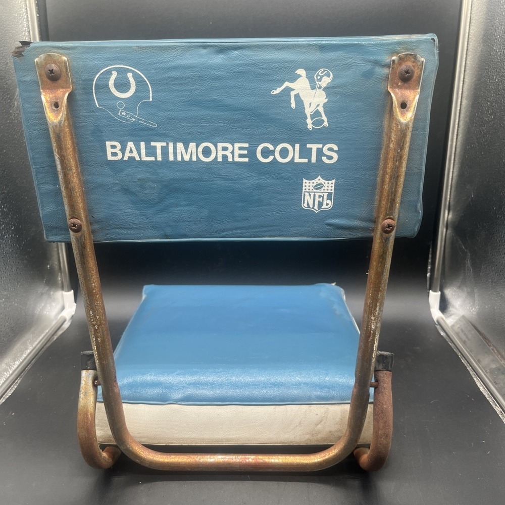 Vintage Baltimore Colts Stadium Seat Bleacher Cushion NFL Retro Folding Chair